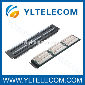 2U 19 inch 48port(6*8) Patch Panel Cat.5e Cat.6 loại và